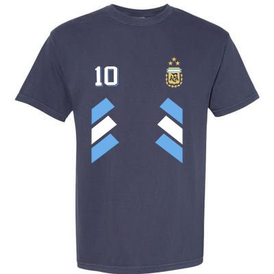 Cool Argentina Soccer Jersey 10 Garment-Dyed Heavyweight T-Shirt