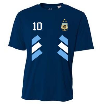 Cool Argentina Soccer Jersey 10 Cooling Performance Crew T-Shirt