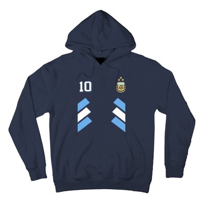 Cool Argentina Soccer Jersey 10 Hoodie