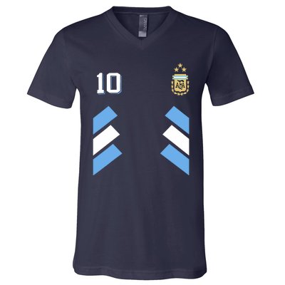 Cool Argentina Soccer Jersey 10 V-Neck T-Shirt