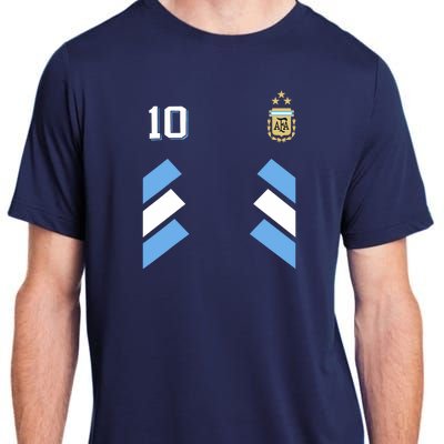 Cool Argentina Soccer Jersey 10 Adult ChromaSoft Performance T-Shirt