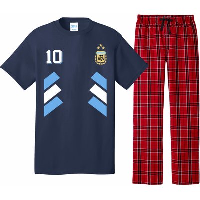 Cool Argentina Soccer Jersey 10 Pajama Set