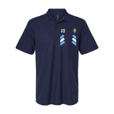 Cool Argentina Soccer Jersey 10 Softstyle Adult Sport Polo