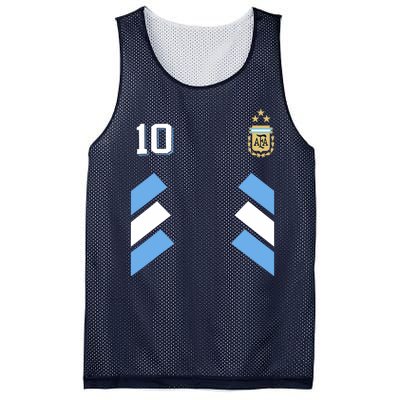 Cool Argentina Soccer Jersey 10 Mesh Reversible Basketball Jersey Tank