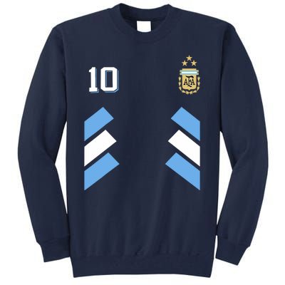 Cool Argentina Soccer Jersey 10 Tall Sweatshirt