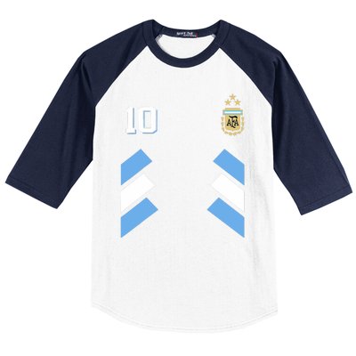 Cool Argentina Soccer Jersey 10 Baseball Sleeve Shirt