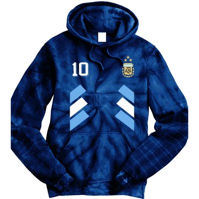 Cool Argentina Soccer Jersey 10 Tie Dye Hoodie