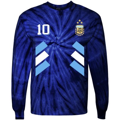 Cool Argentina Soccer Jersey 10 Tie-Dye Long Sleeve Shirt