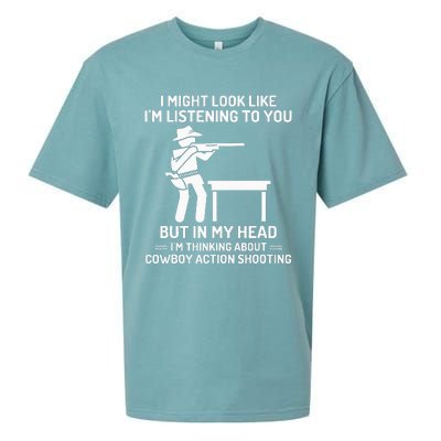 Cowboy Action Shooting In My Head Western Sueded Cloud Jersey T-Shirt