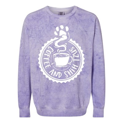 Coffee And Shih Tzus Shih Tzu Colorblast Crewneck Sweatshirt