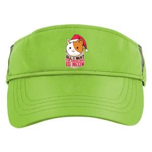 Cat A Santa Hat And All I Want For Christmas Is Meow Great Gift Adult Drive Performance Visor