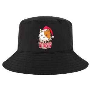 Cat A Santa Hat And All I Want For Christmas Is Meow Great Gift Cool Comfort Performance Bucket Hat