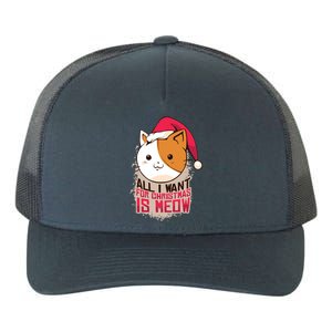 Cat A Santa Hat And All I Want For Christmas Is Meow Great Gift Yupoong Adult 5-Panel Trucker Hat