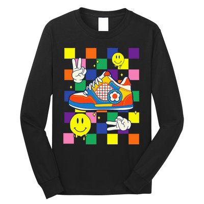 Core Aesthetic Sneaker Fabric Patches Alt Clothing Long Sleeve Shirt