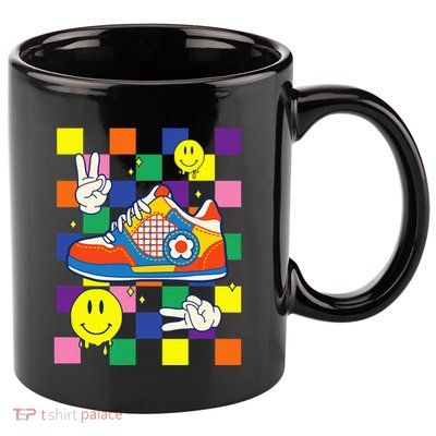 Core Aesthetic Sneaker Fabric Patches Alt Clothing 11oz C Handle Ceramic Mug
