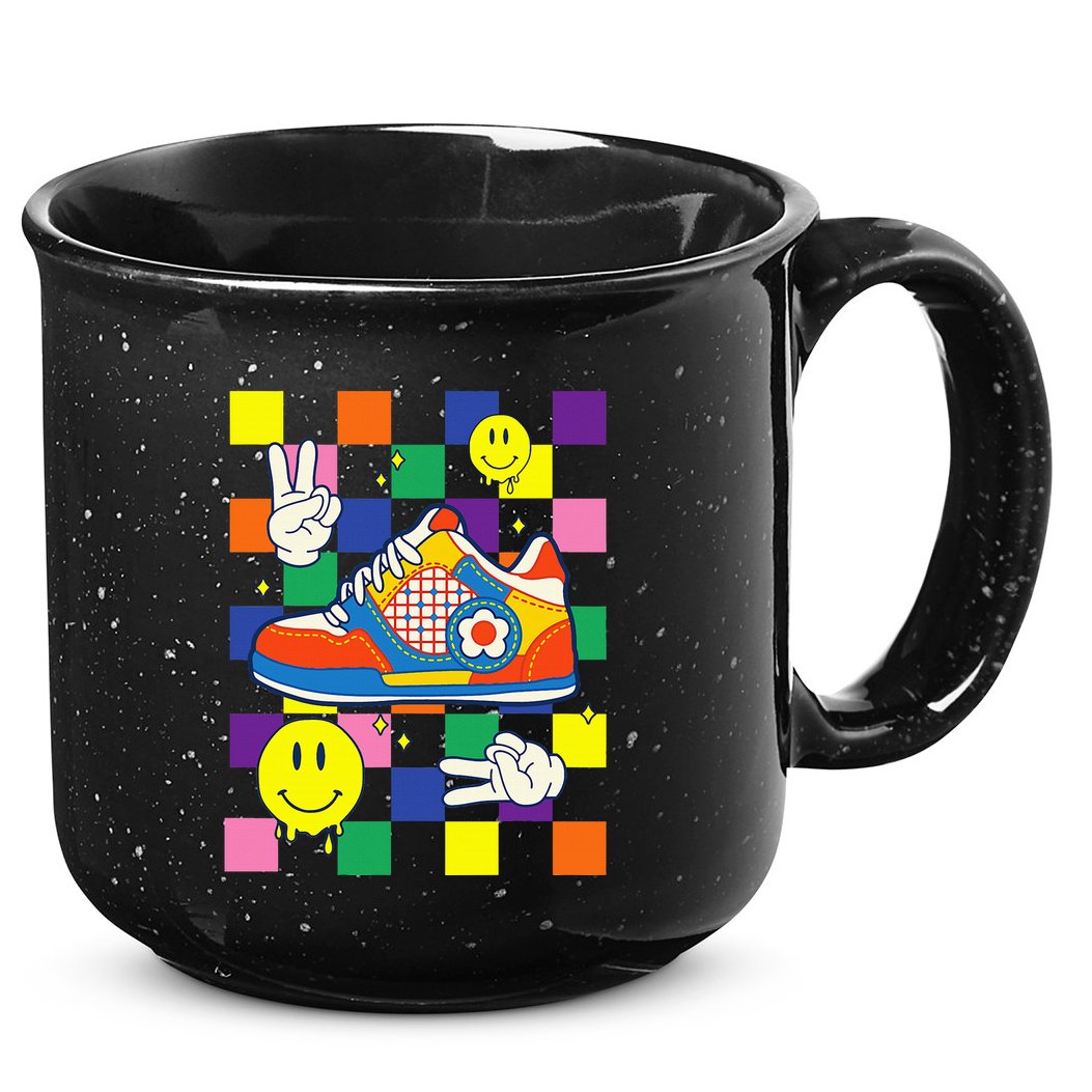 Core Aesthetic Sneaker Fabric Patches Alt Clothing 15oz Campfire Ceramic Mug