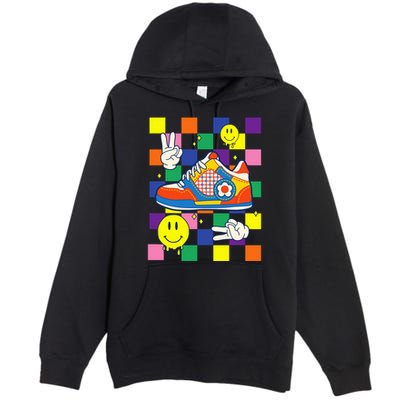 Core Aesthetic Sneaker Fabric Patches Alt Clothing Premium Pullover Hoodie