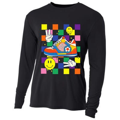 Core Aesthetic Sneaker Fabric Patches Alt Clothing Cooling Performance Long Sleeve Crew