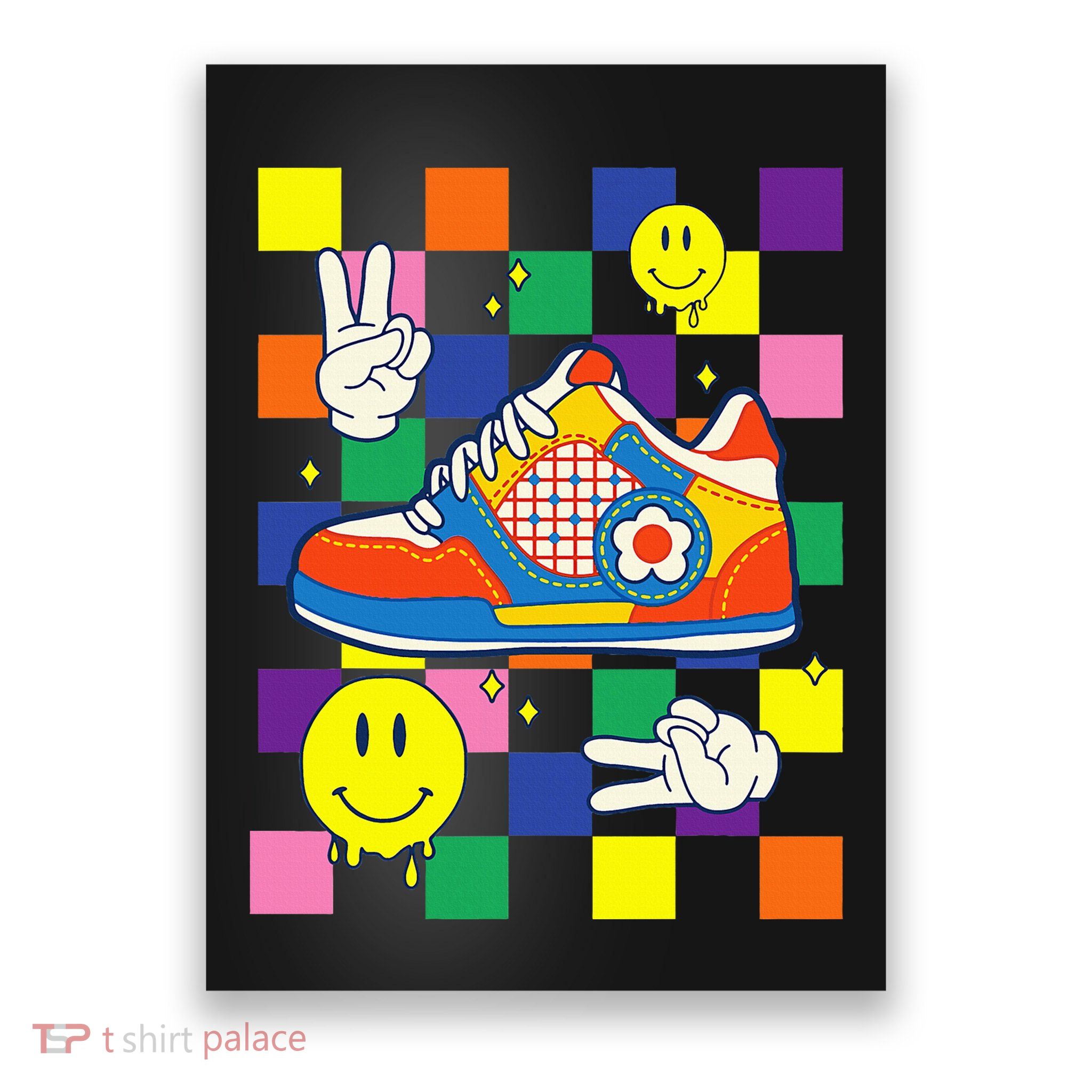 Core Aesthetic Sneaker Fabric Patches Alt Clothing Poster