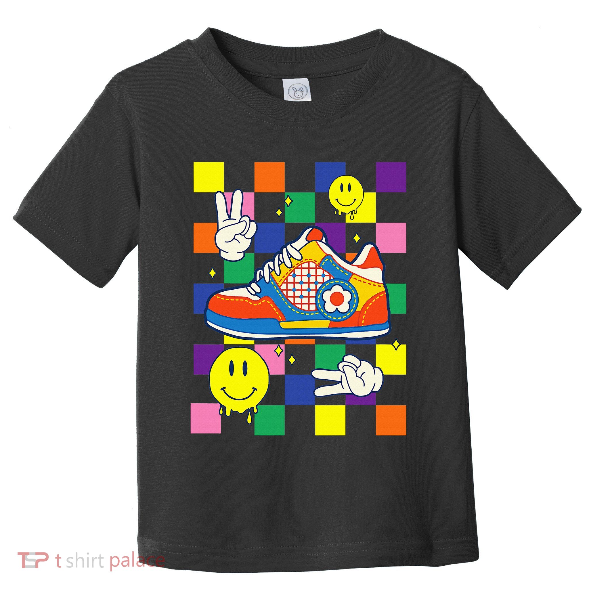 Core Aesthetic Sneaker Fabric Patches Alt Clothing Toddler T-Shirt