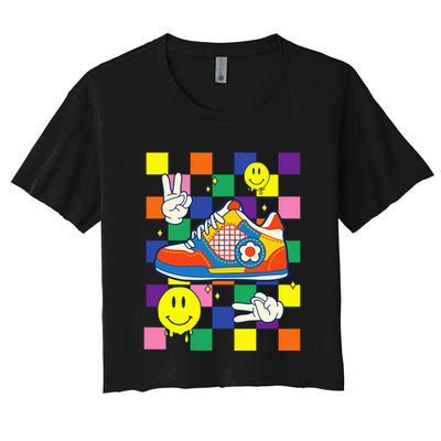Core Aesthetic Sneaker Fabric Patches Alt Clothing Crop Top