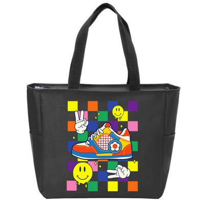 Core Aesthetic Sneaker Fabric Patches Alt Clothing Zip Tote Bag