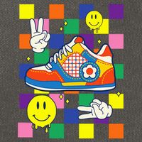 Core Aesthetic Sneaker Fabric Patches Alt Clothing Cotton Canvas Backpack