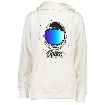 Cool Astronaut Space Helmet Gift Space Astronaut Graphic Gift Womens Funnel Neck Pullover Hood