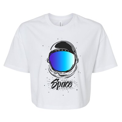 Cool Astronaut Space Helmet Gift Space Astronaut Graphic Gift Bella+Canvas Jersey Crop Tee