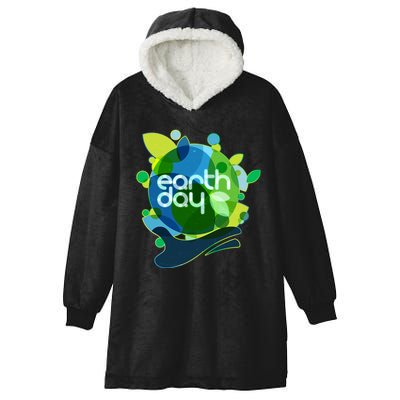 Cool Abstract Shapes Earth Day Hooded Wearable Blanket