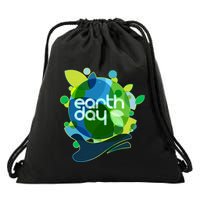 Cool Abstract Shapes Earth Day Drawstring Bag