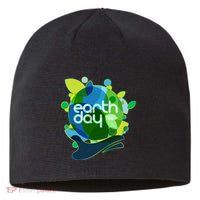 Cool Abstract Shapes Earth Day Sustainable Beanie