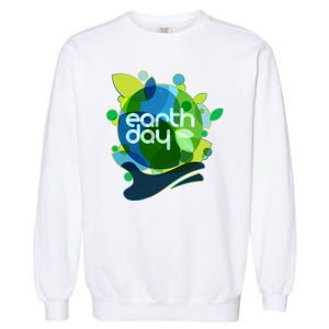 Cool Abstract Shapes Earth Day Garment-Dyed Sweatshirt