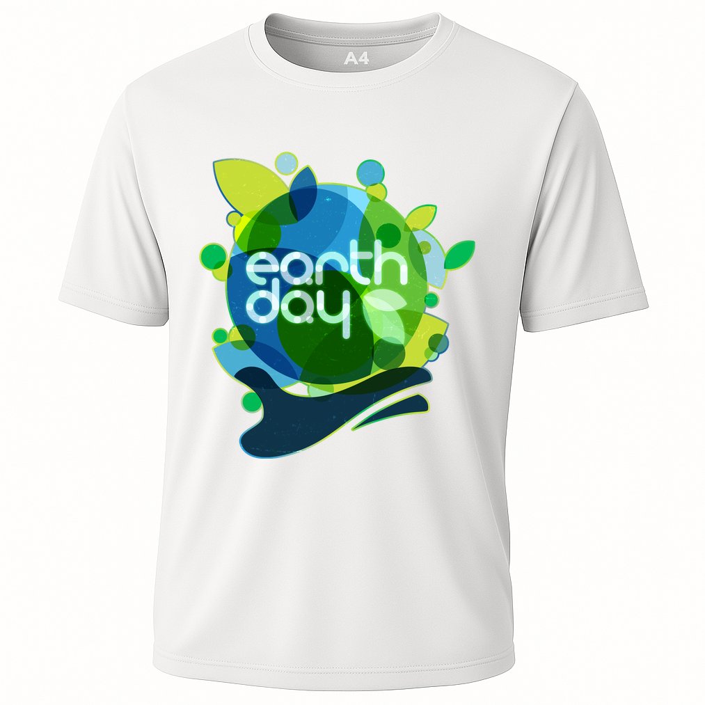 Cool Abstract Shapes Earth Day Performance Shirt