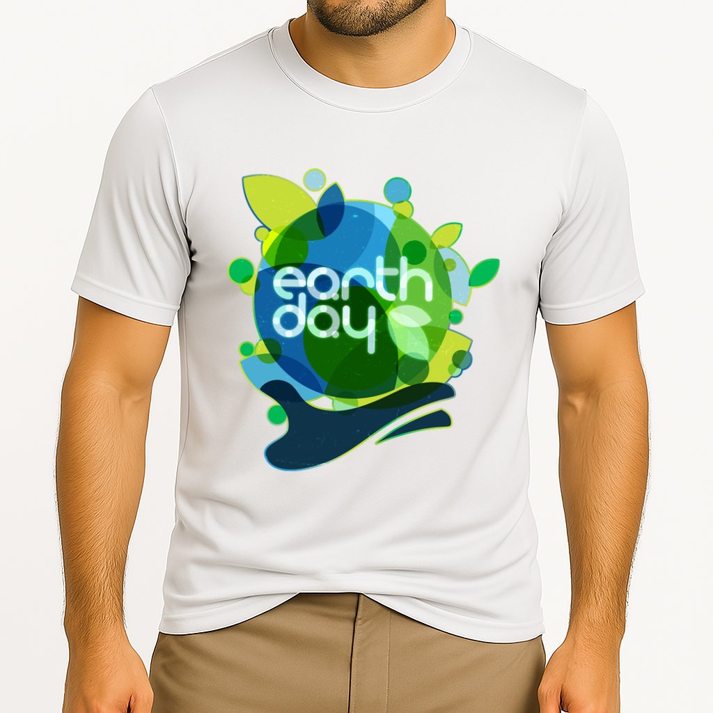Cool Abstract Shapes Earth Day Performance Shirt