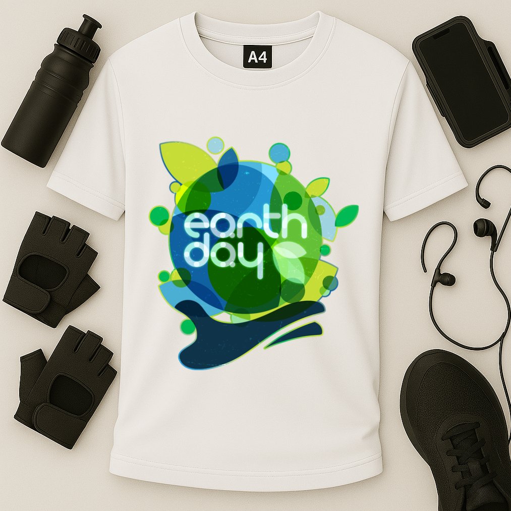 Cool Abstract Shapes Earth Day Performance Shirt