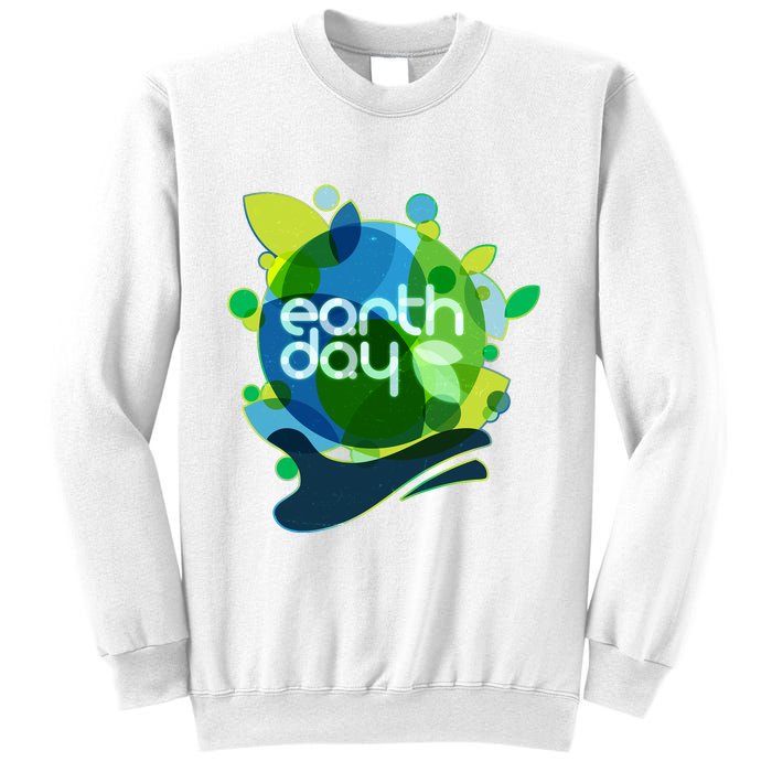 Cool Abstract Shapes Earth Day Sweatshirt