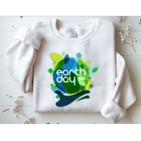 Cool Abstract Shapes Earth Day Sweatshirt