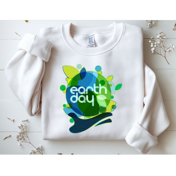 Cool Abstract Shapes Earth Day Sweatshirt