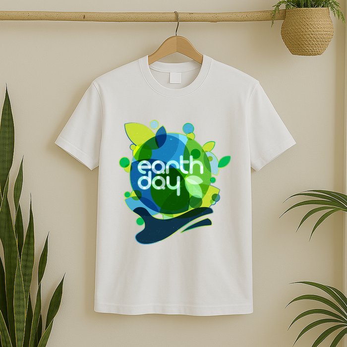 Cool Abstract Shapes Earth Day T-Shirt