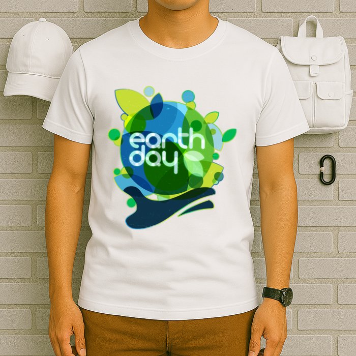 Cool Abstract Shapes Earth Day T-Shirt