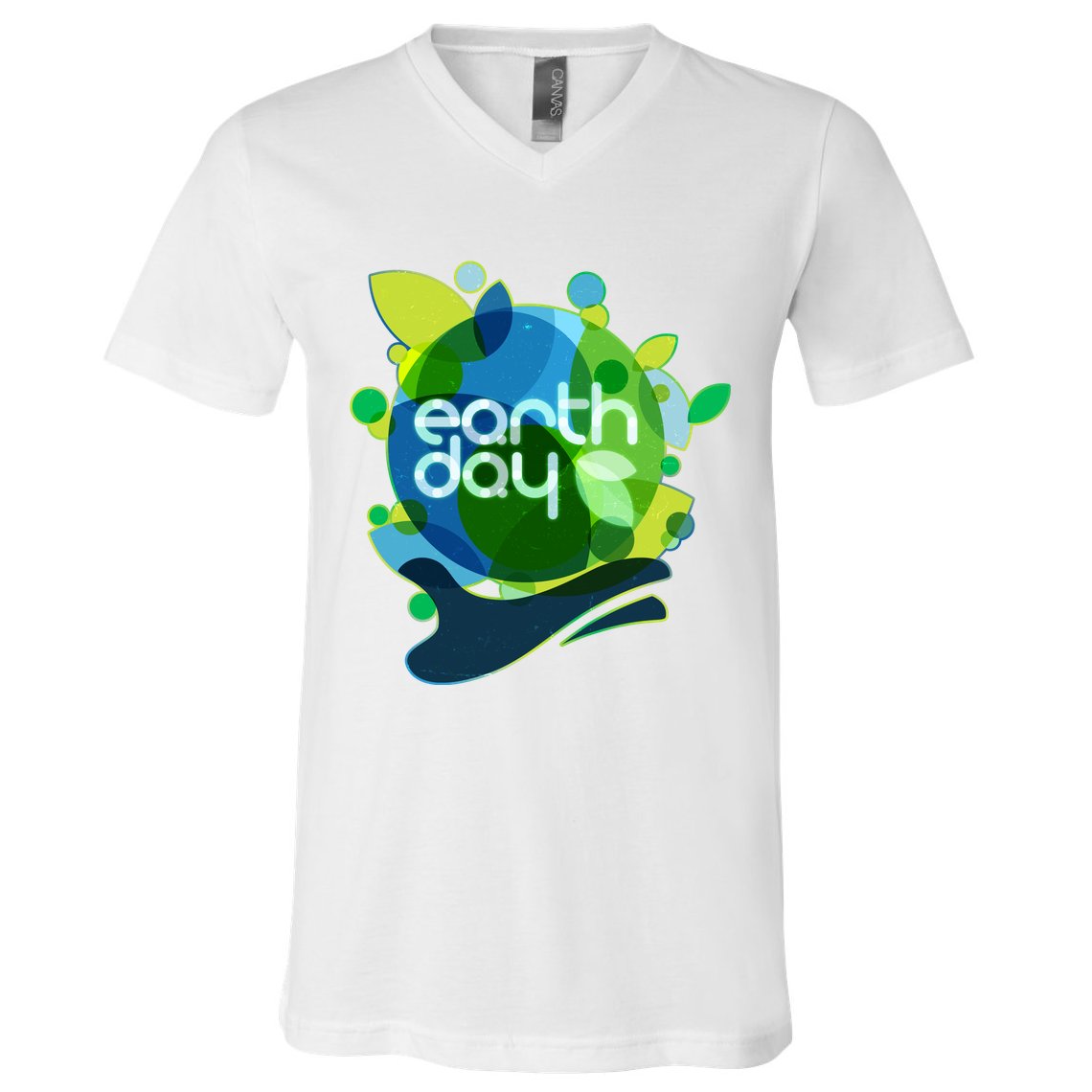 Cool Abstract Shapes Earth Day V-Neck T-Shirt