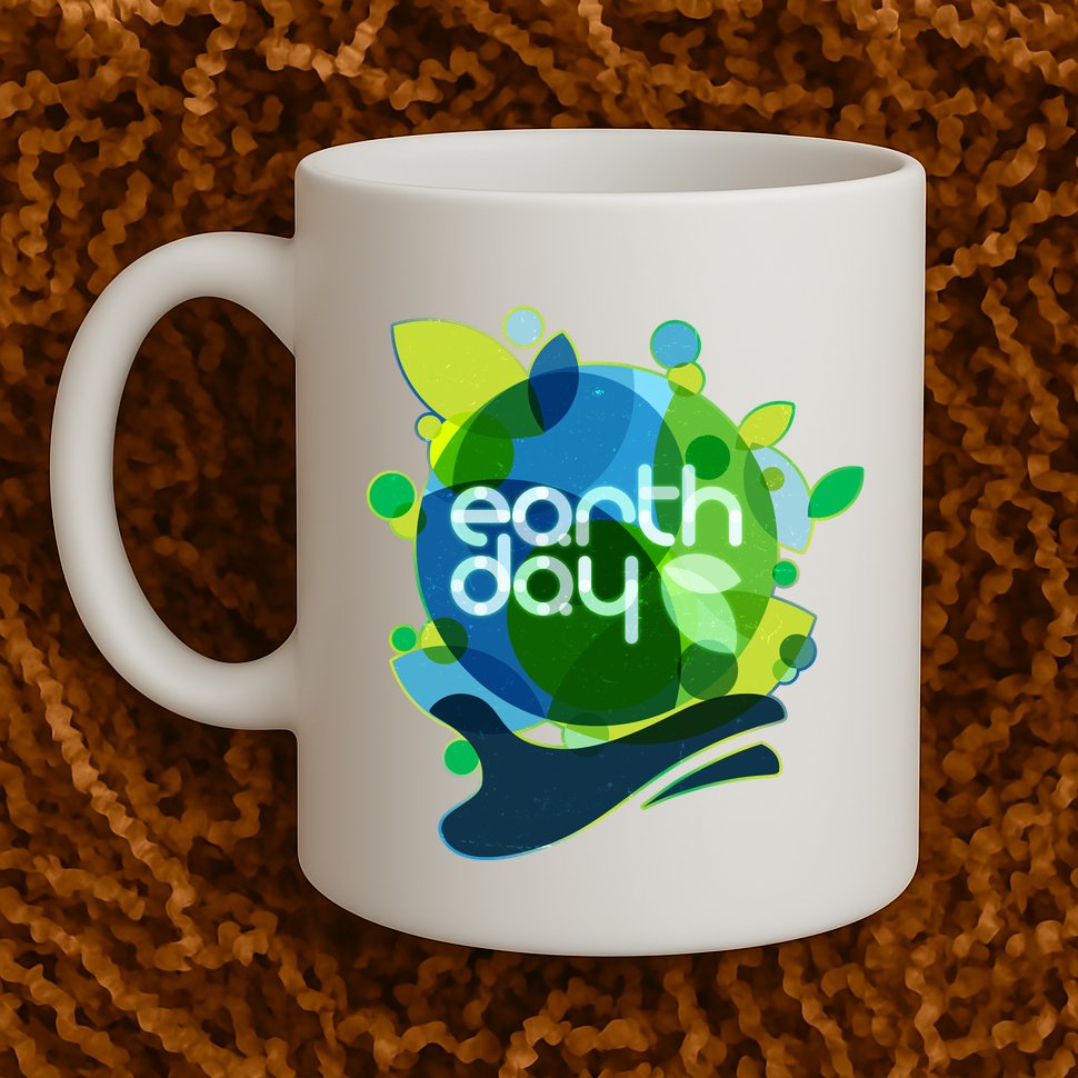 Cool Abstract Shapes Earth Day Mug