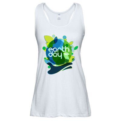 Cool Abstract Shapes Earth Day Ladies Essential Flowy Tank