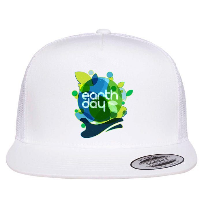 Cool Abstract Shapes Earth Day Flat Bill Trucker Hat