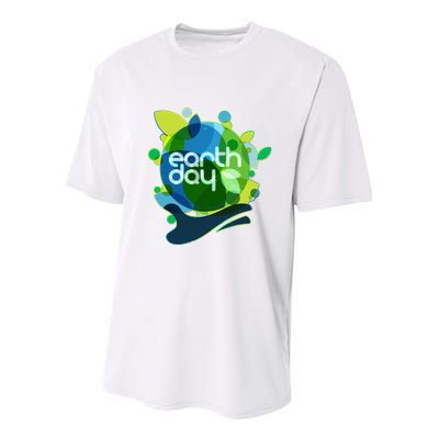 Cool Abstract Shapes Earth Day Youth Performance Sprint T-Shirt