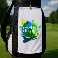 Cool Abstract Shapes Earth Day Golf Towel