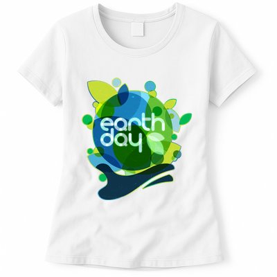 Cool Abstract Shapes Earth Day Womens T-Shirt