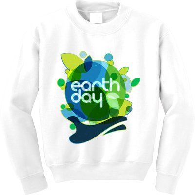 Cool Abstract Shapes Earth Day Kids Sweatshirt