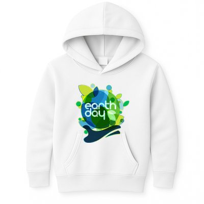 Cool Abstract Shapes Earth Day Kids Hoodie